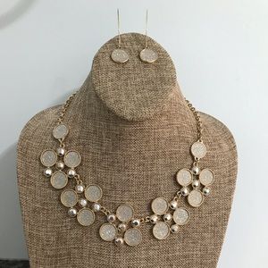 NY and Co. Gold & silver necklace and earrings
